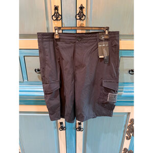 Men's O'Neill Gray Hybrid Cargo Shorts Waist 42 with White Flag